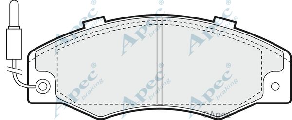 APEC BRAKING Комплект тормозных колодок, дисковый тормоз PAD528